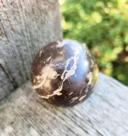 Polished Coffee Jasper Crystal Sphere, Coffee Bean Stone