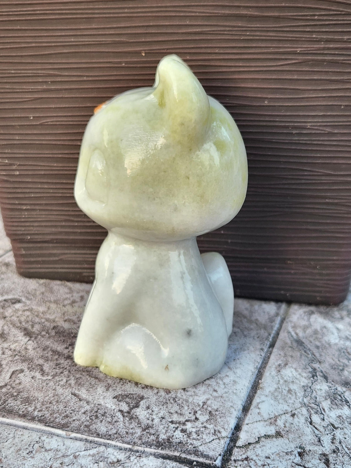 Artemis Cat From Sailor Moon, White Feline, Large Chrysoprase Crystal Cat, Anime