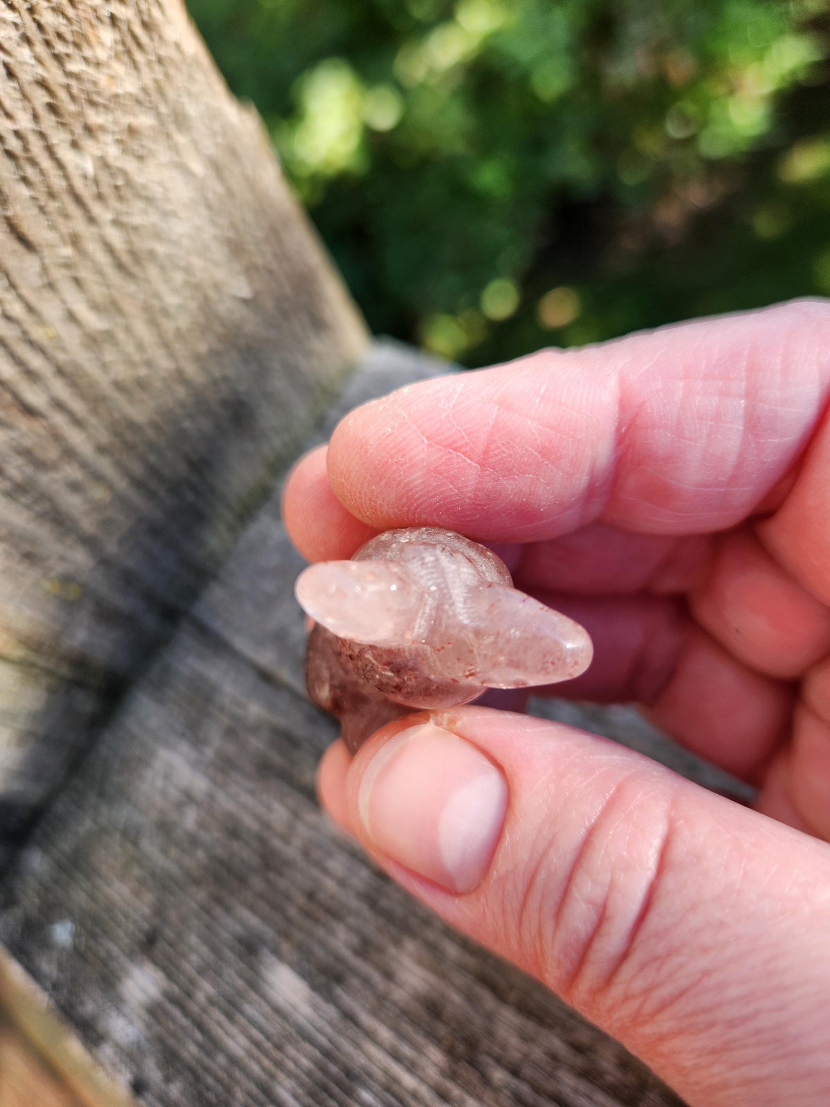 Eevee Strawberry Quartz Carving, Pokémon Crystal, Small