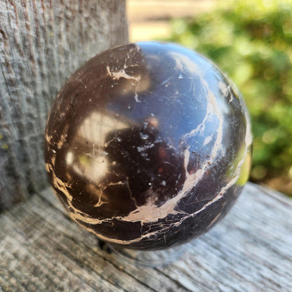 Polished Coffee Jasper Crystal Sphere, Coffee Bean Stone
