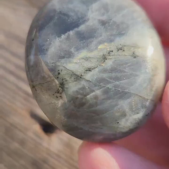 Gorgeous High Quality and High Polished AAA Labradorite Crystal Large Tumble with purple and blue flash