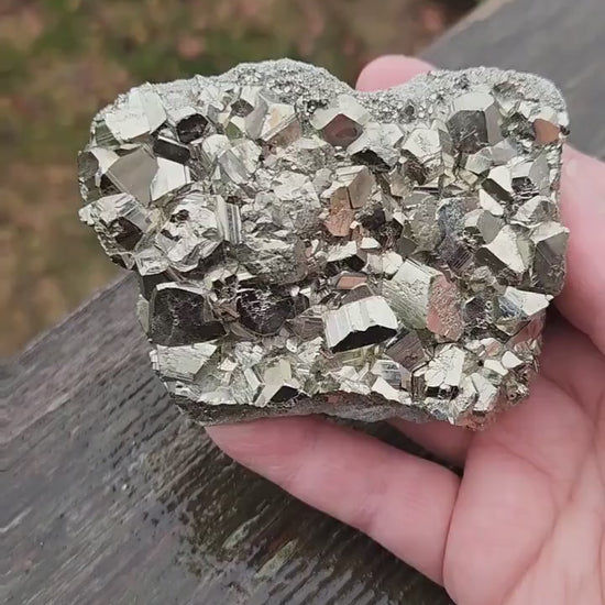 Beautiful AAA Pyrite Cluster Natural Stone Crystal