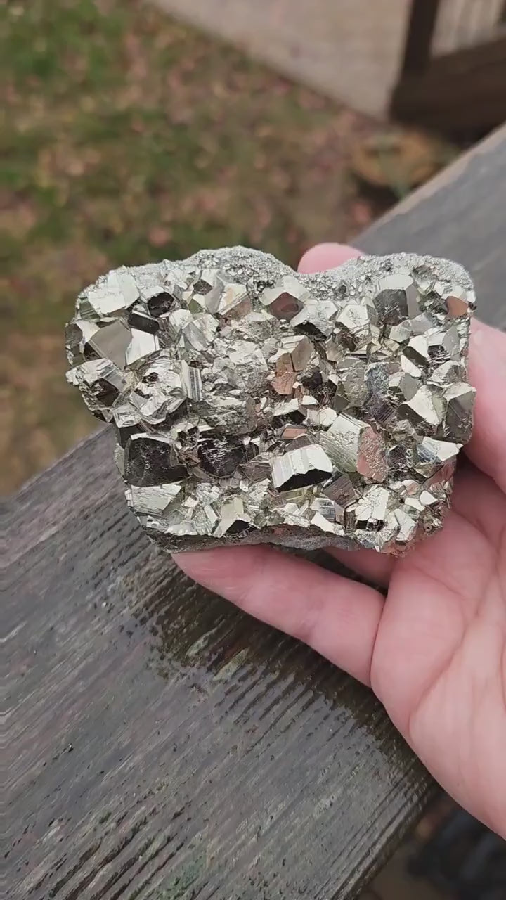 Beautiful AAA Pyrite Cluster Natural Stone Crystal