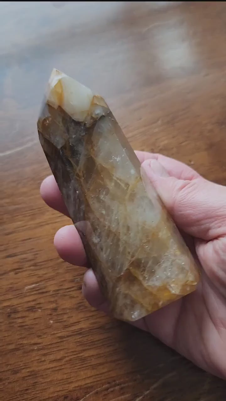 AAA Golden Healer Crystal Tower Point - Brazil Origin