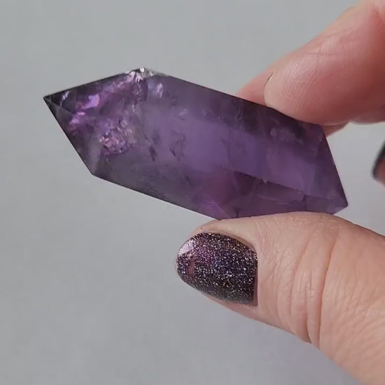 Gorgeous AAA Dark Purple Amethyst Crystal, 6 Pointed DT