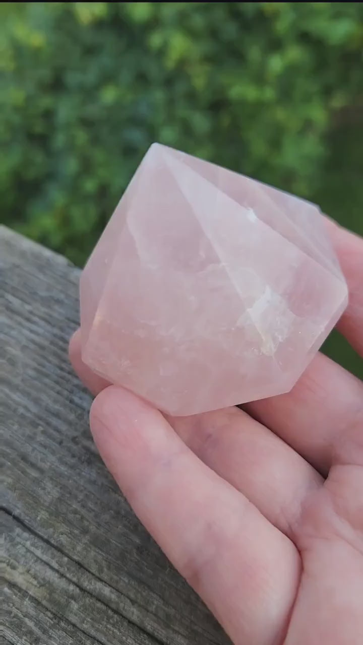 Gorgeous AAA Pink Rose Quartz Crystal Diamond, Extractor
