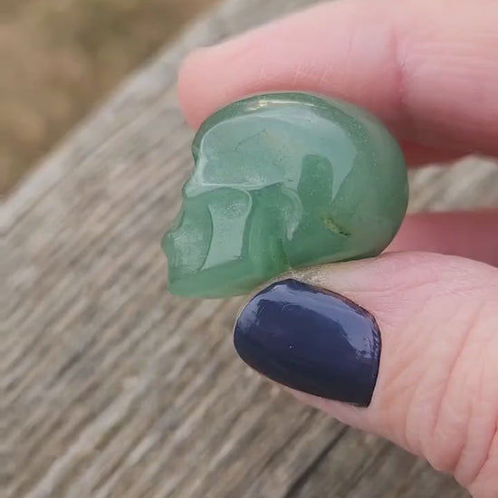 Beautiful AAA High Quality Green Aventurine Crystal Mini Skull