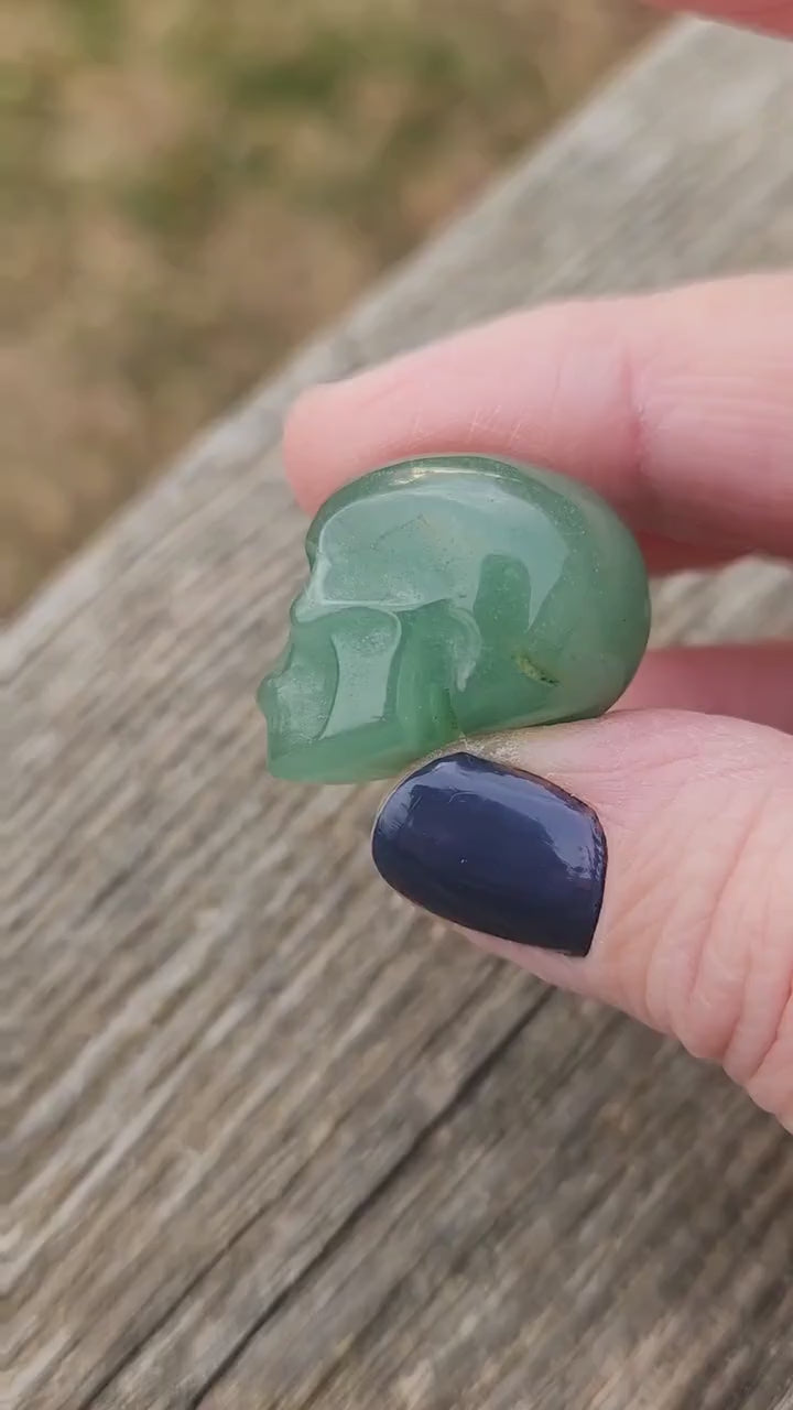 Beautiful AAA High Quality Green Aventurine Crystal Mini Skull