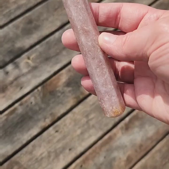 Beautiful Smooth Sparkly 6 Point High Quality Pink Amethyst Crystal Wand, Heart Chakra