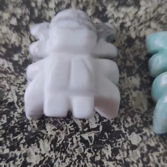 Mini Crystal Spider: Howlite, Amazonite, Crazy Lace Agate, or Green Aventurine, One