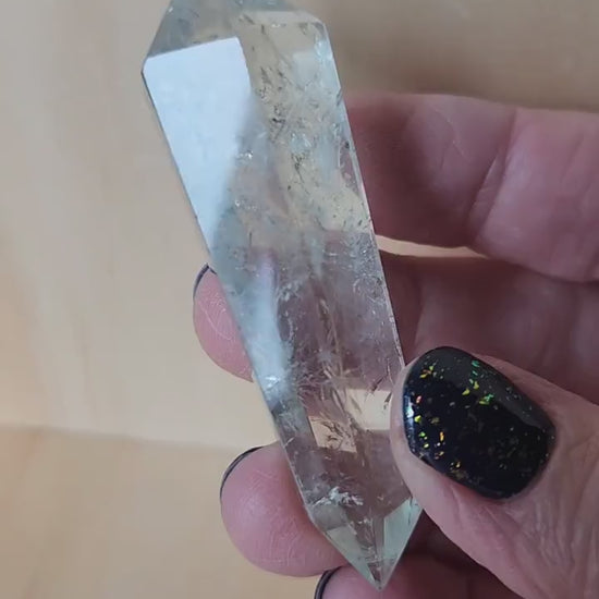 Stunning AAA Green Quartz Crystal DT, Double Terminated Point, Rare