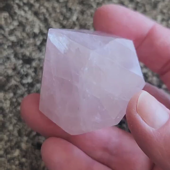 Gorgeous AAA Pink Rose Quartz Crystal Diamond Extractor