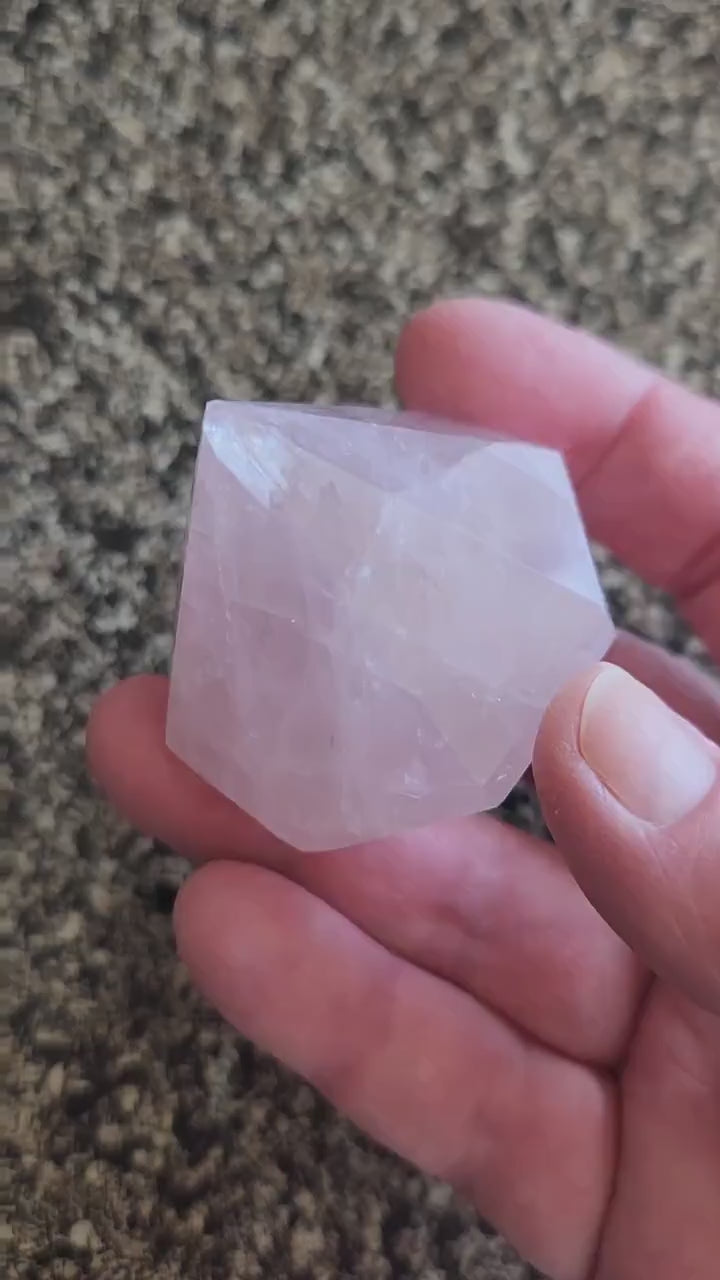 Gorgeous AAA Pink Rose Quartz Crystal Diamond Extractor
