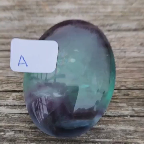 AAA Green & Purple Fluorite Crystal Palm, One
