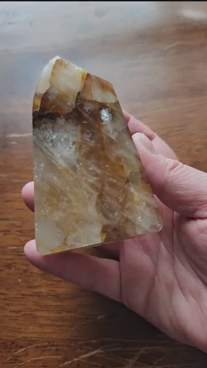 AAA Golden Healer Crystal Tower Point - Brazil Origin