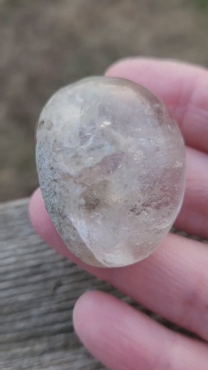 Gorgeous High Quality Smoky Garden Quartz Crystal Tumble, Lodolite, Dream Stone