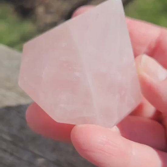 AAA Pink Rose Quartz Crystal Diamond Extractor