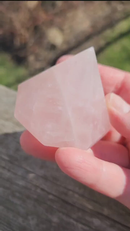AAA Pink Rose Quartz Crystal Diamond Extractor