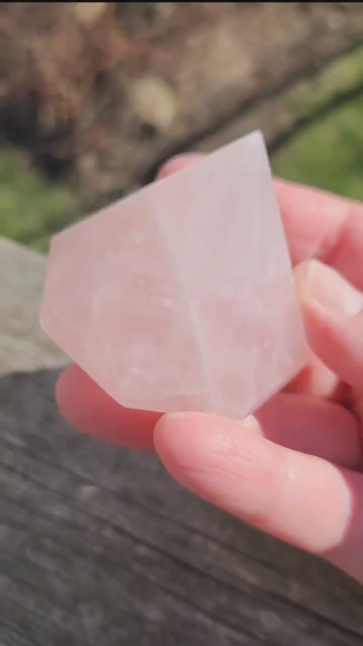 AAA Pink Rose Quartz Crystal Diamond Extractor
