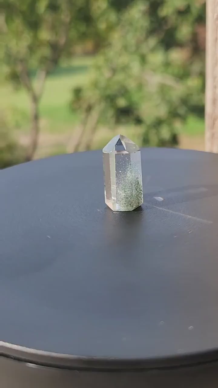 Gorgeous AAA Garden Quartz Crystal Tiny Mini Tower with Chlorite Inclusions