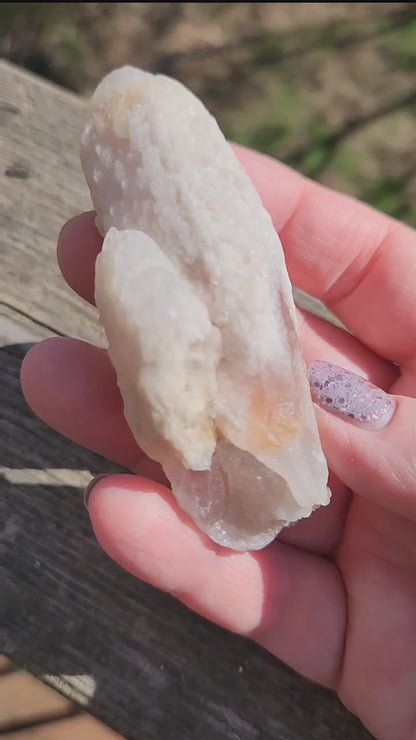 Gorgeous High Quality Raw Dreamsicle Pink Lemurian Quartz Crystal Double Point, All Natural, Strawberry Pink Lemurian