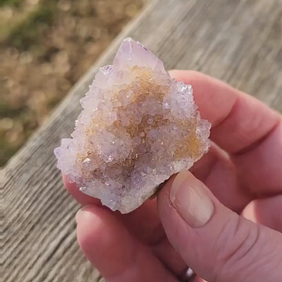 Beautiful AAA Large Spirit Quartz Raw Crystal with Multiple Points, Ametrine, South African Cactus Quartz