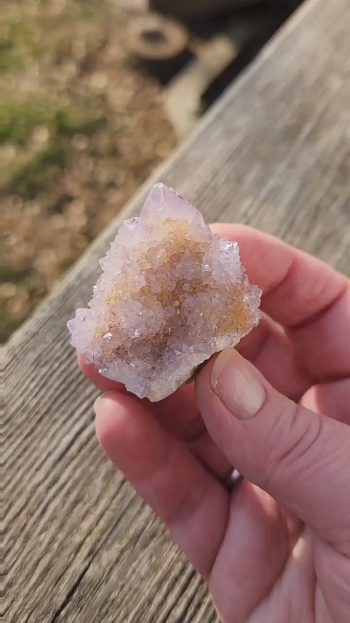 Beautiful AAA Large Spirit Quartz Raw Crystal with Multiple Points, Ametrine, South African Cactus Quartz