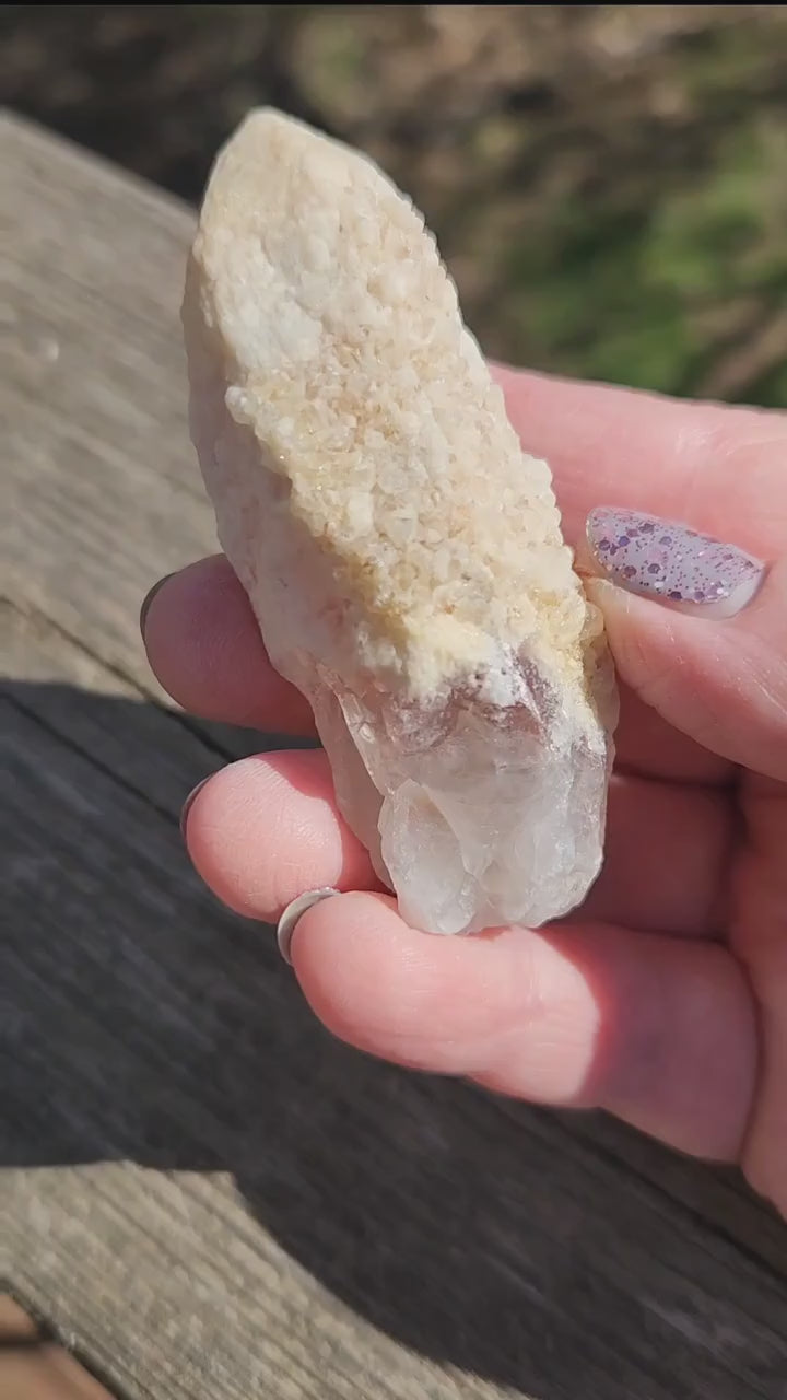 Gorgeous High Quality Raw Dreamsicle Pink Lemurian Quartz Crystal Point, All Natural, Strawberry Pink Lemurian