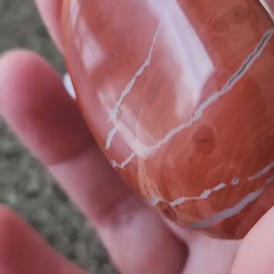 AAA Red Jasper Crystal Palm, One