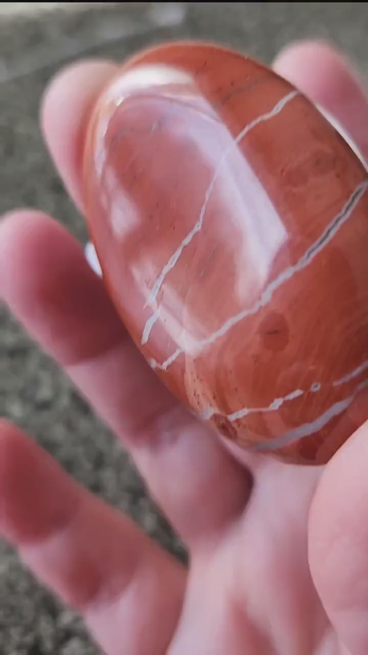AAA Red Jasper Crystal Palm, One