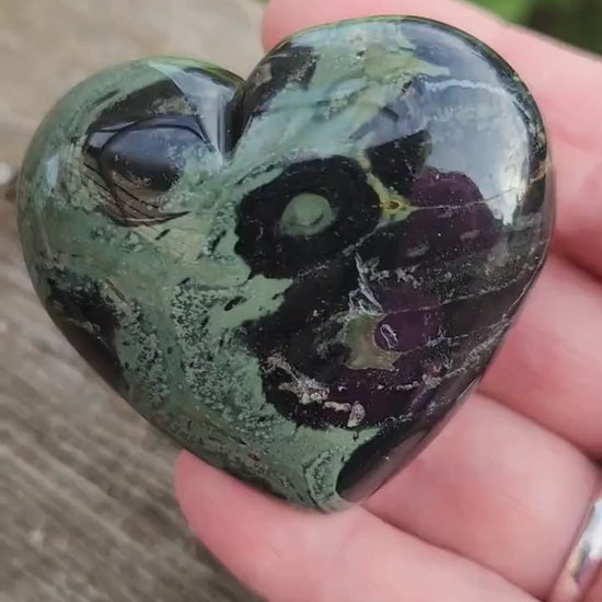 Gorgeous High Polished Kambaba Jasper Crystal Heart