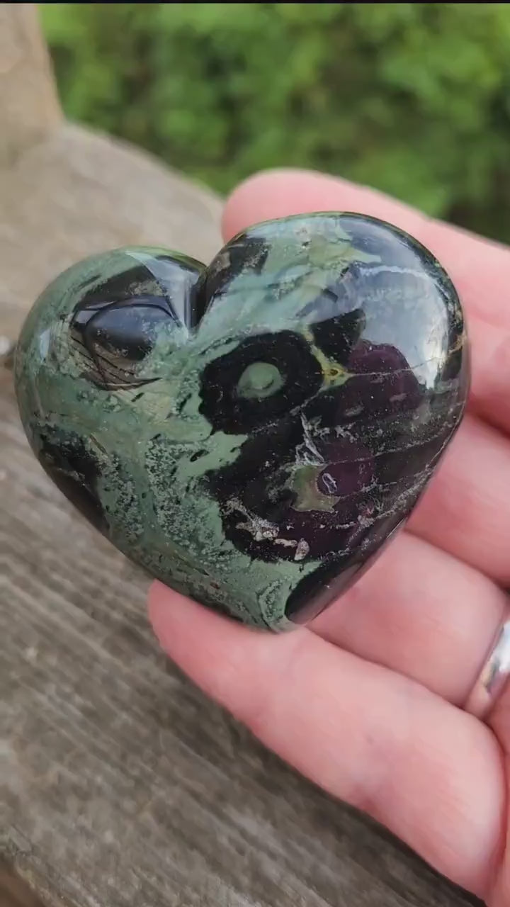 Gorgeous High Polished Kambaba Jasper Crystal Heart