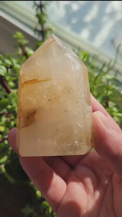 AAA Golden Healer Crystal Tower Point - Brazil Origin