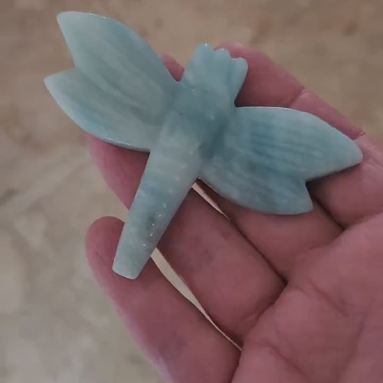 Cute AAA Blue Aragonite Unique Crystal Dragonfly