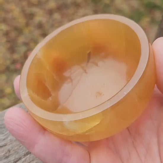 Gorgeous AAA Honey Calcite Small Crystal Bowl