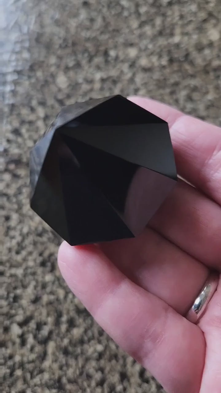 Gorgeous AAA Black Obsidian Crystal Diamond Extractor