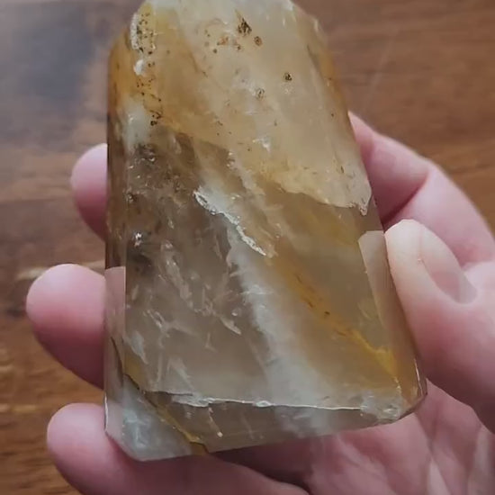 AAA Golden Healer Crystal Tower Point - Brazil Origin, Dendrite