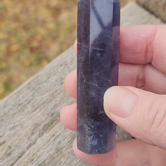 Beautiful Blue Fluorite Crystal Mini Tower