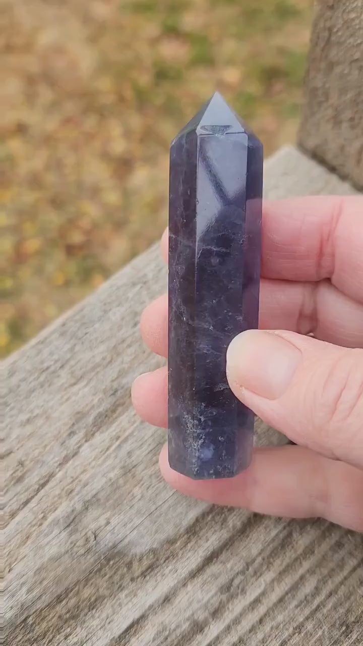 Beautiful Blue Fluorite Crystal Mini Tower