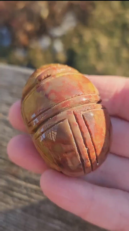 Picasso Jasper Polished Scarab Beetle Crystal Carving
