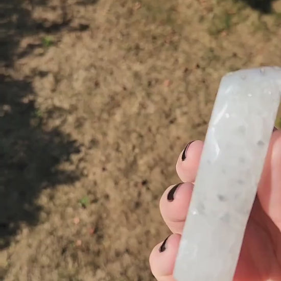 Stunningly AAA White & Silver Gray Banded Thick Slab Cut Druzy Agate Butterfly with stand Druzy goes all the way through, Portal