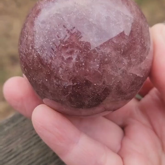 Gorgeous High Polished AAA Juicy Strawberry Quartz Crystal Sphere