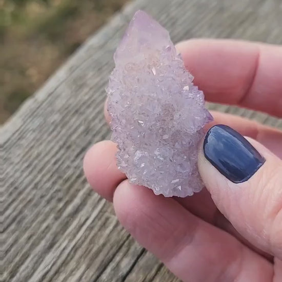 Beautiful AAA Large Lavender Spirit Quartz Raw Crystal Point, Ametrine, South African Cactus Quartz