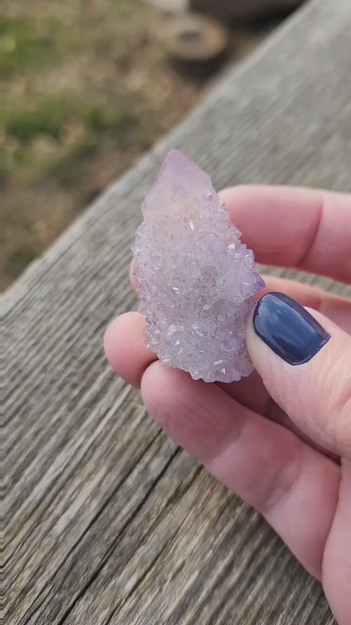 Beautiful AAA Large Lavender Spirit Quartz Raw Crystal Point, Ametrine, South African Cactus Quartz